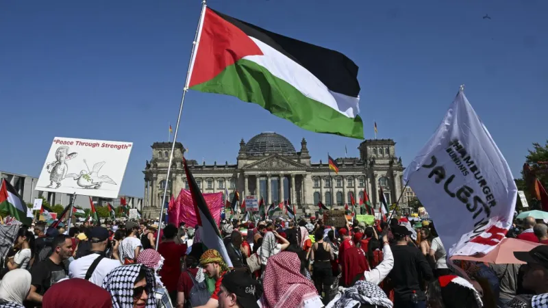 Berlin'de Gazze İçin Rekor Yürüyüş! On Binler Tek Yürek