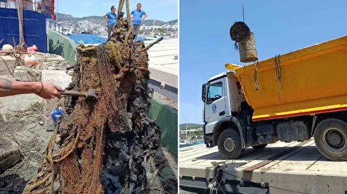 Bodrum'dan 30 ton atık çıkarıldı