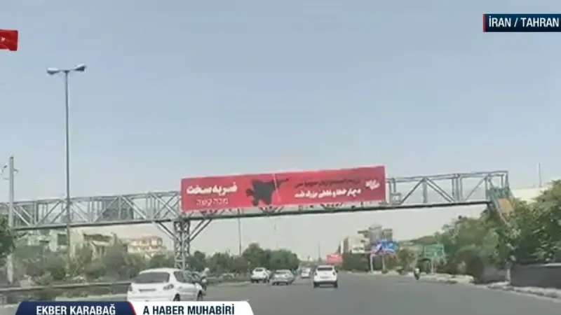 Tahran'da Neler Oluyor? A Haber'den Canlı Yayın ve Şok Pankart!