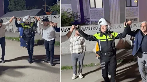 Polisten Düğün Sürprizi! Önce Uyardı, Sonra Halaya Katıldı!