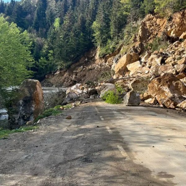 Giresun'da Korkunç Heyelan! Yol Kapandı, Hayat Durdu!