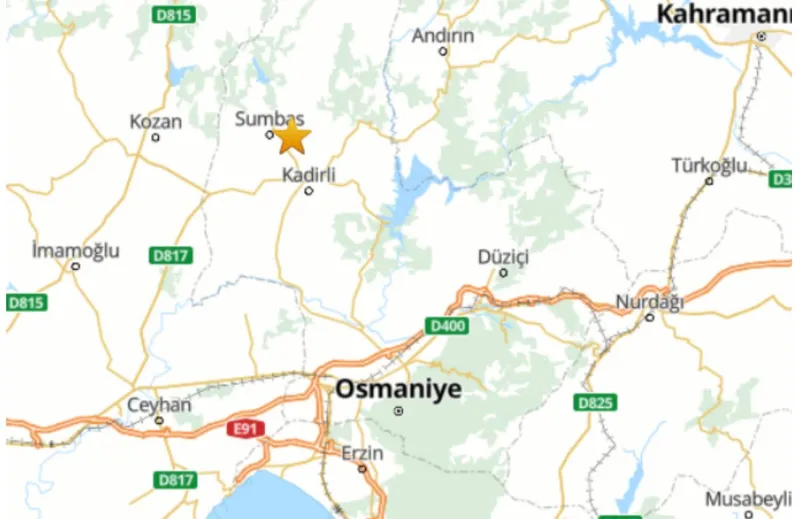 Osmaniye Sallandı! 3.5 Şiddetinde Deprem Korkuttu