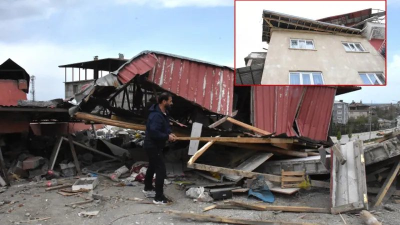 Van'da Fırtına Felaketi! Çatılar Uçtu, Hayat Durdu!