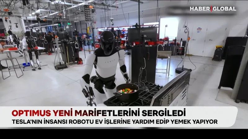 Optimus Şov Yaptı! Tesla Robotu Yemek Yapıp Temizlik mi Yapıyor?