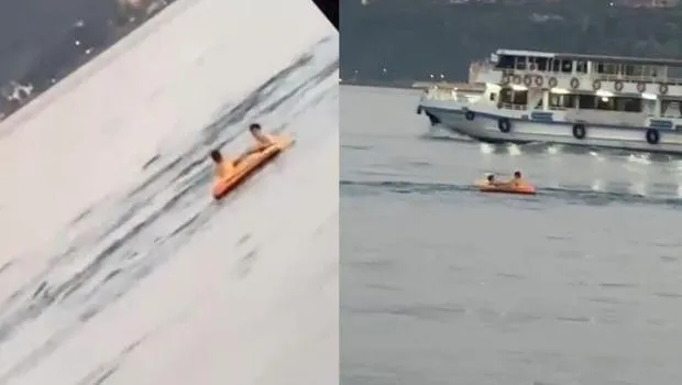 Şişme botla denize açılan çocuklar sağ salim bulundu